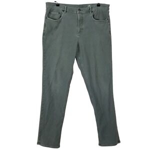 Faherty Movement 5-Pocket Pants Men 36x32 Sage Stretch Cotton Blend Trousers